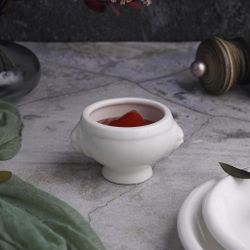 Соусник 50 мл Горшочек d 6,8 см круглый белый фарфор P.L. Proff Cuisine [6]