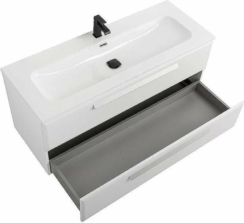 Тумба с раковиной Cezares ECO-CER-N 120 ECO-CER-N-1200-2C-SO-BO белая матовая