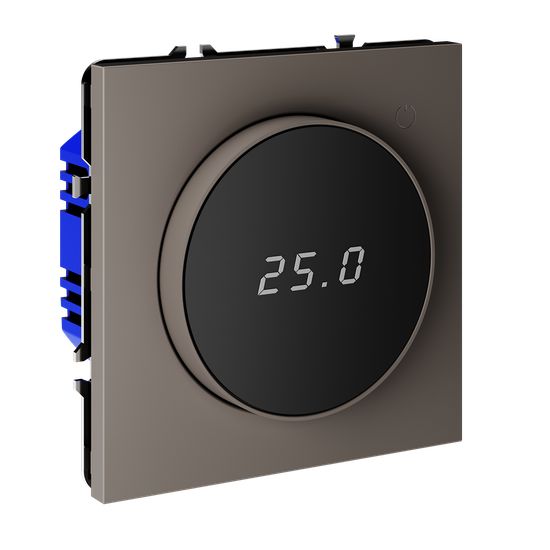 Терморегулятор электронный VOLTUM S70 с индикацией и датчиком, для теплого пола, (капучино)