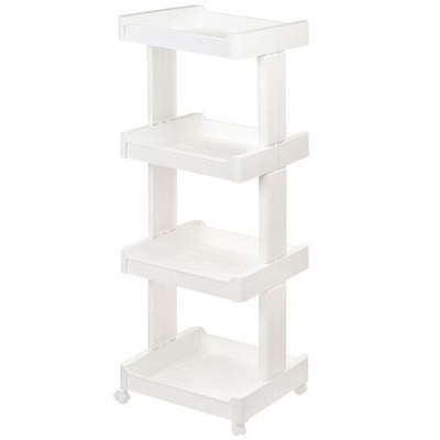 Полка универсальная, пластик, 4 секции, 39х35х108 см, на колесах, SPE34381-1