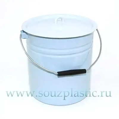 Ведро эмал 12л цил с кр б/рис С41224.Ц, С41224.ЦП (Новокузнецкая эмаль)