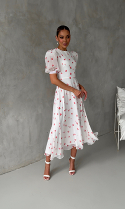 Платье Sabrina flower red