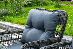 "Цесена" обеденная группа плетеная из искусственного ротанга, цвет графит