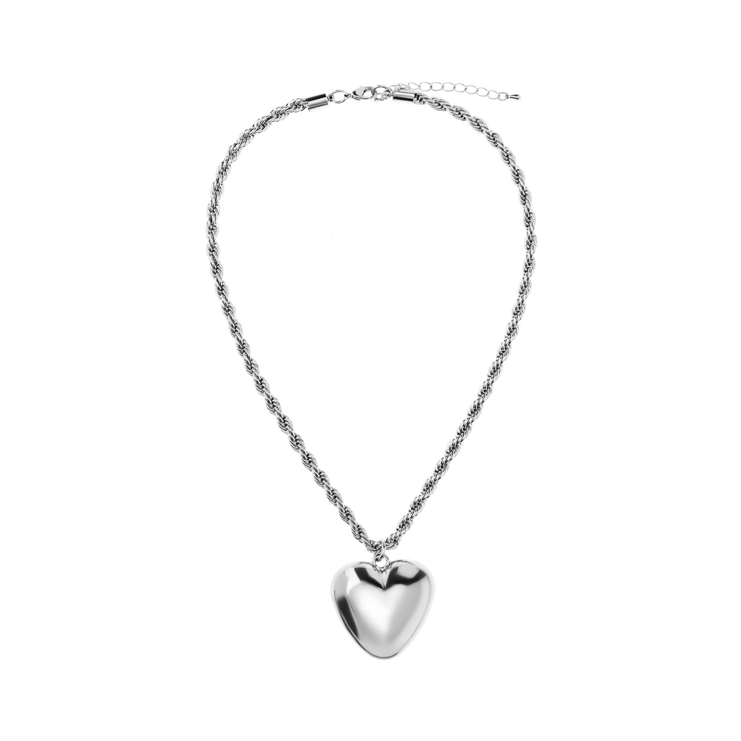 Колье Silver Big Heart Necklace