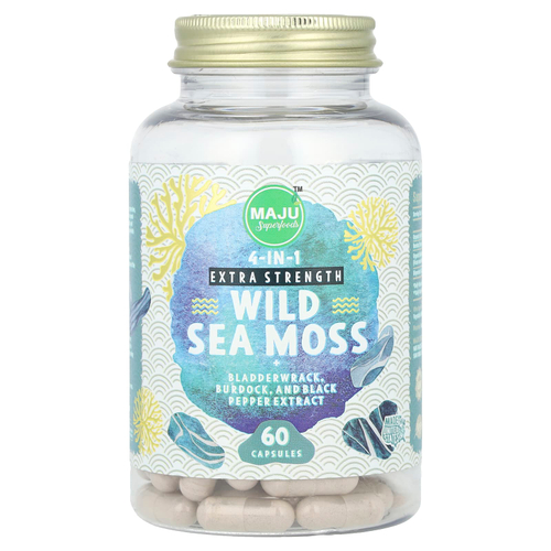 Maju Superfoods, дикий морской мох, 60 капсул