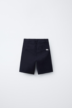 ZARA БАЗОВЫЕ ШОРТЫ ЧИНОС, МОРСКОЙ СИНИЙ