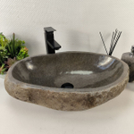 Каменная раковина из речного камня RS-05540 (60*37*15) 0857 из натурального камня