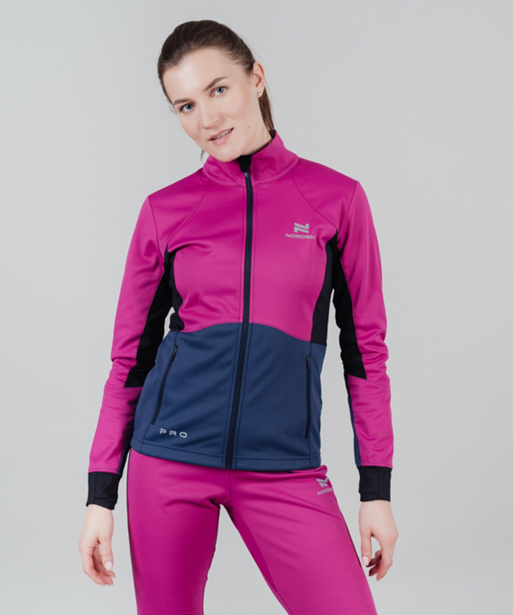 Куртка разминочная NORDSKI PRO Fuchsia/Blue, женская, NSW568328