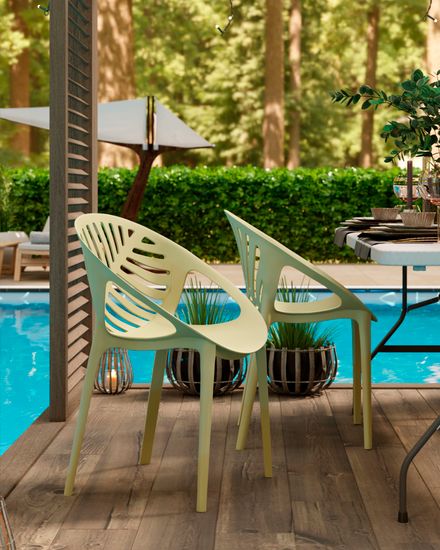 Стул Monstera пластик зеленый