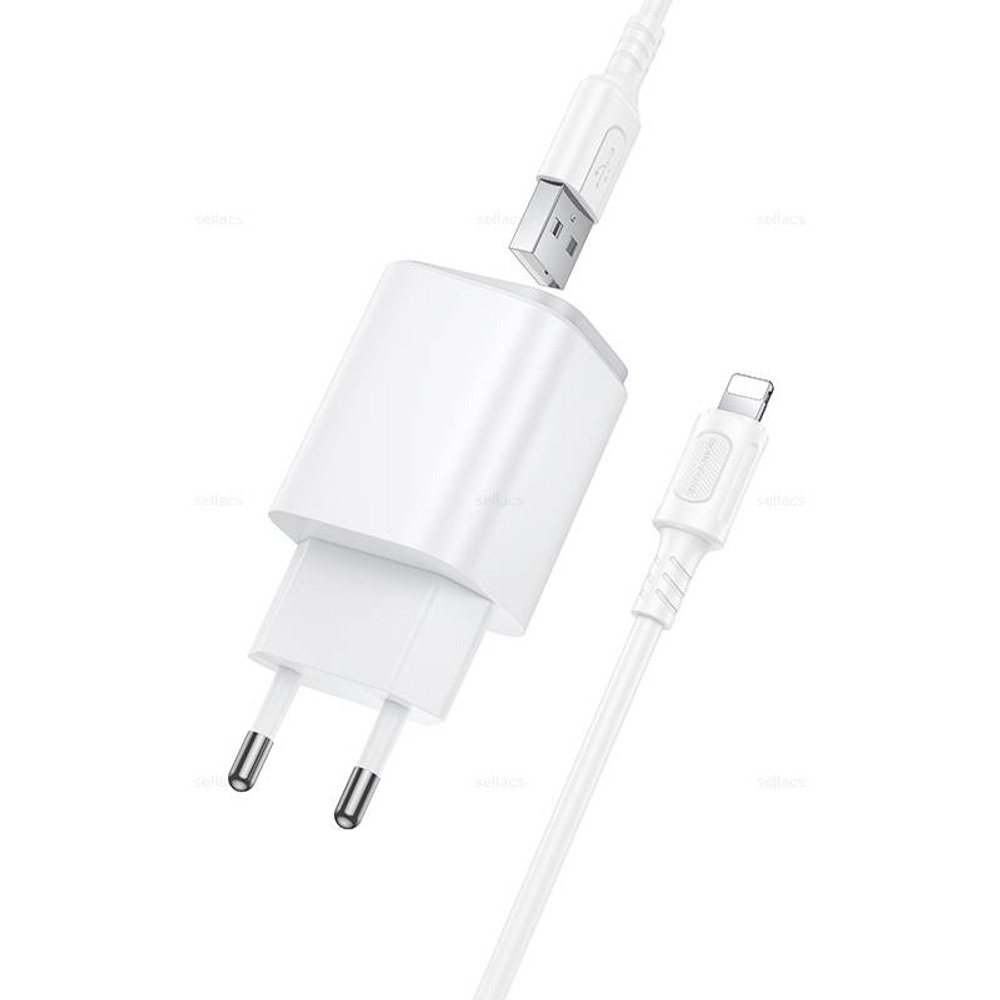 Borofone BAS81A Star зарядное устройство набор (Lightning) (white)