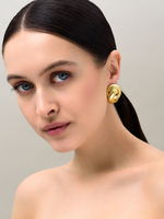 Серьги "Double round element" Gold