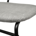 Стул MOLLY разборный черный каркас серое сиденье