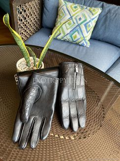 Перчатки из кожи крокодила AC-84