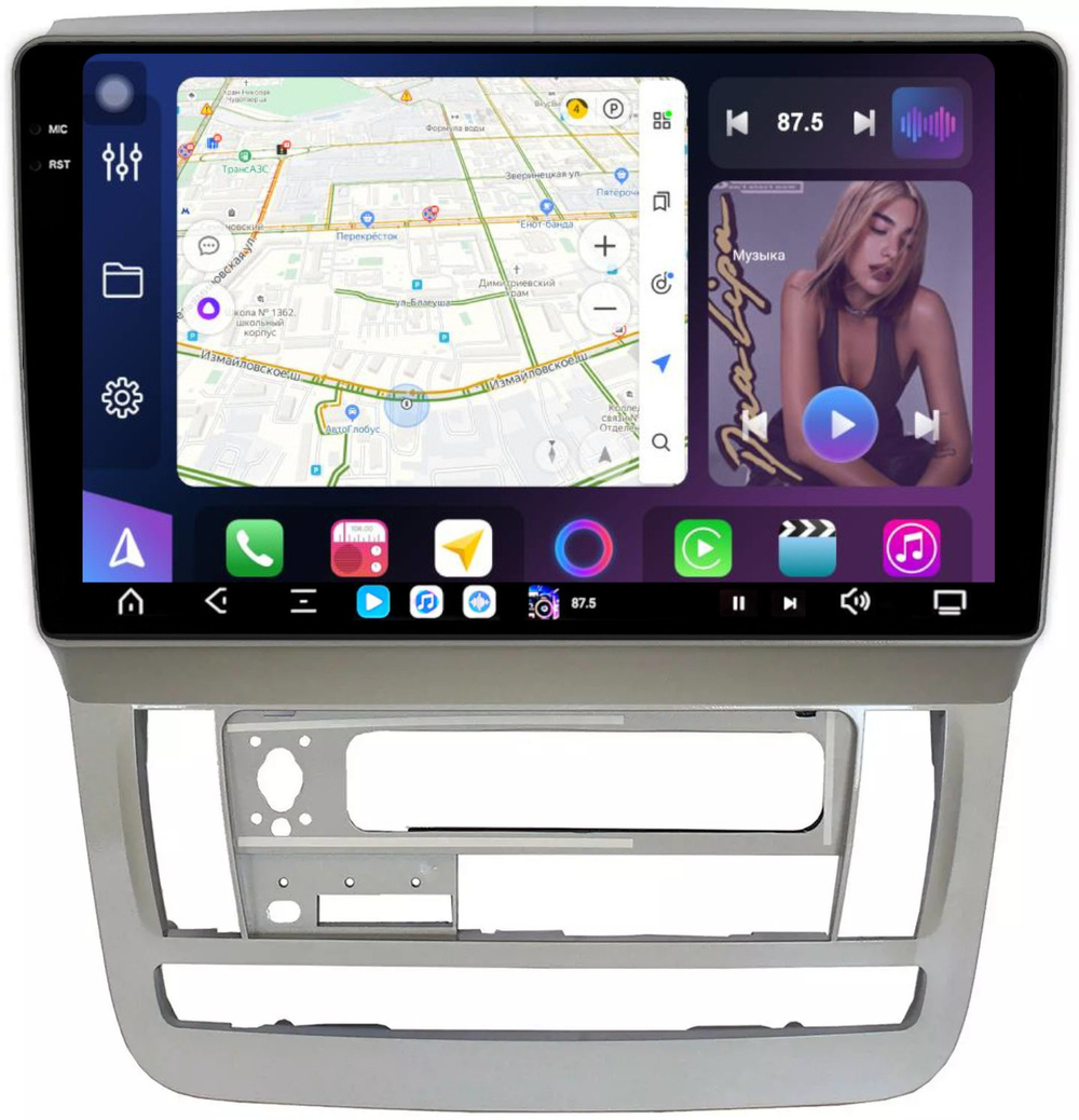 Магнитола для Toyota Alphard 1 H10 2002-2005 - FarCar GX9-9576 монитор 9.5" 2K QLED на Android 14, TS20, 6+128Гб, CarPlay, 4G SIM-слот