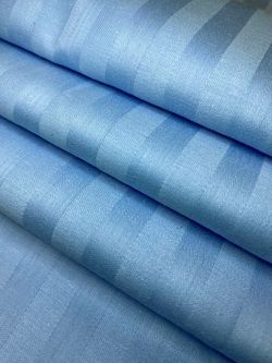 Простынь на резинке сатин-страйп Milky Garden "M-BLUE" 120x200 см