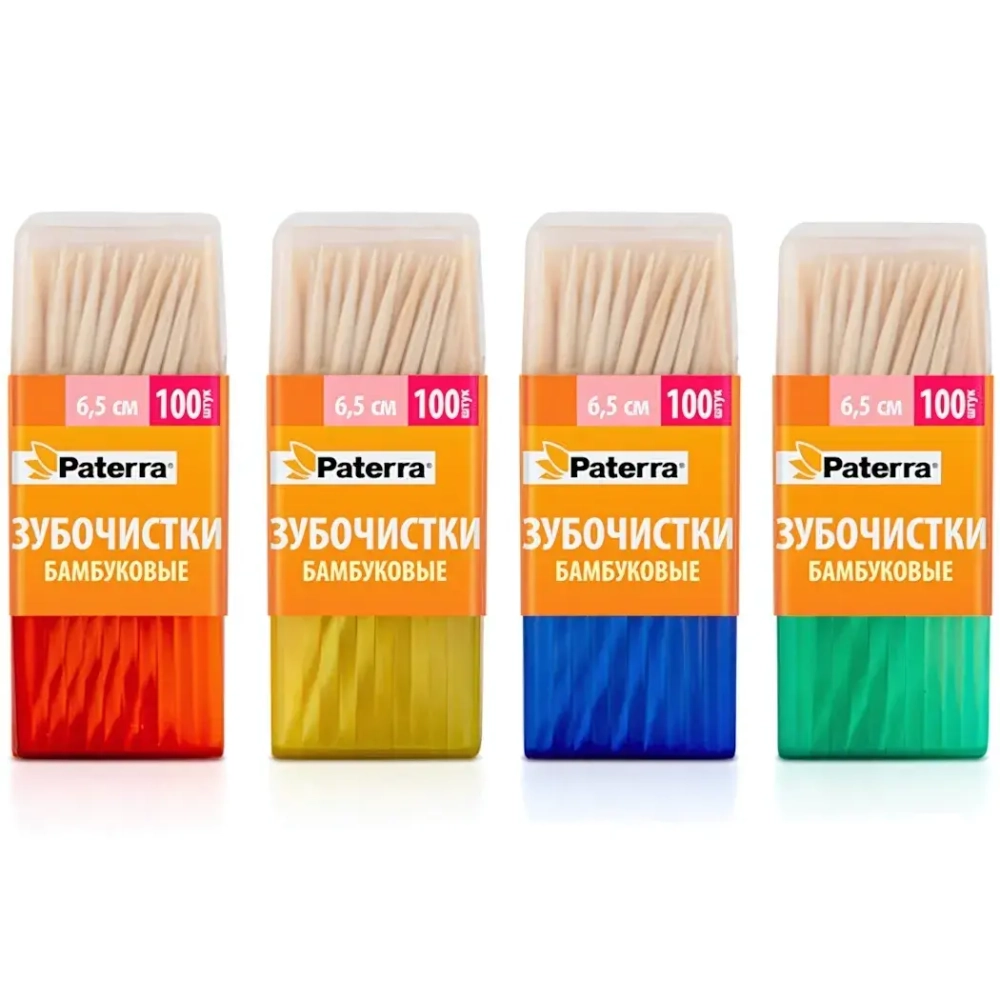 Зубочистки 100шт в банке Paterra
