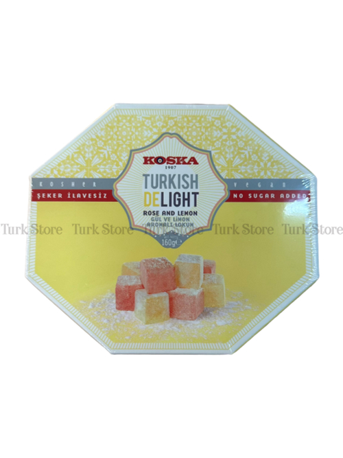 Лукум без сахара с ароматом розы и лимона 160 гр