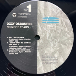 Виниловая пластинка LP Ozzy Osbourne No More Tears (Европейский Союз 2021)