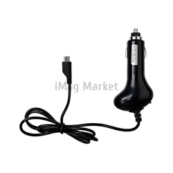 Автомобильное зарядное устройство Activ, 5W, 1A, встроенный кабель micro-USB, 1 м, черный