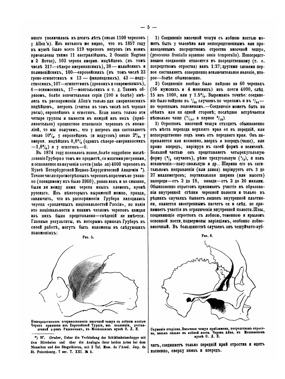 О некоторых аномалиях человеческого черепа и преимущественно об их распространении по расам | Д. Анучин