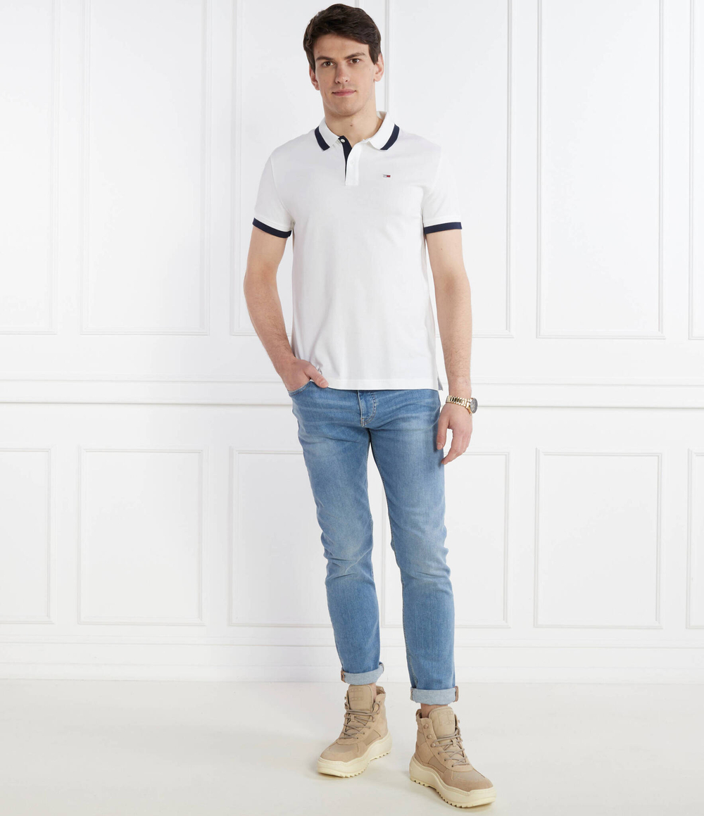 Поло TJM REG SOLID TIPPED Tommy Jeans - белый(DM0DM18313)