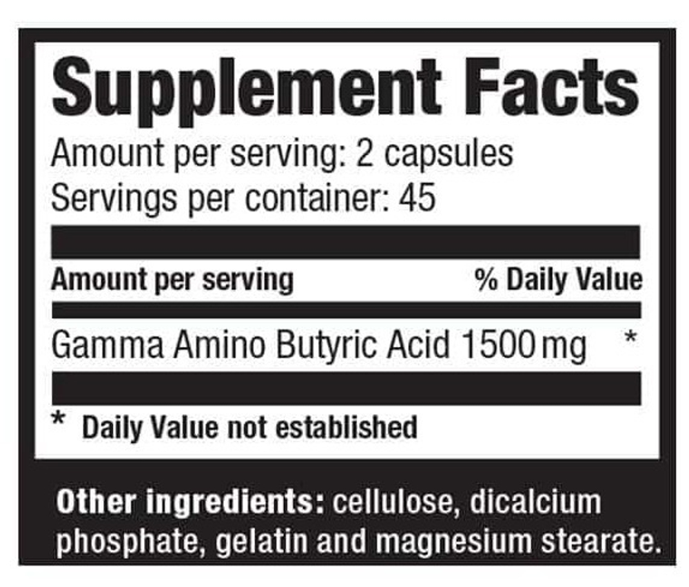 Ultimate Nutrition GABA 90 Capsules , ГАБА Гамма аминомасляная кислота