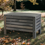 Сундук скамья деревянный для хранения вещей Эпларо для мангала и для сада, графит