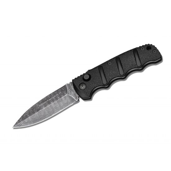 Складной нож Автоматический Boker 01KALS75dam Damast c клинком из стали Damasteel, рукоять алюминий