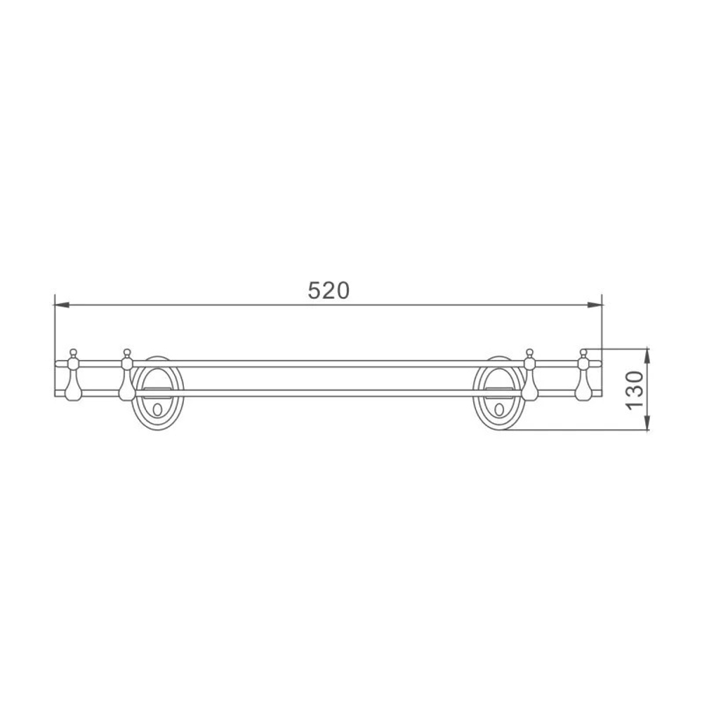 Полка стеклянная для ванной Haiba HB1507