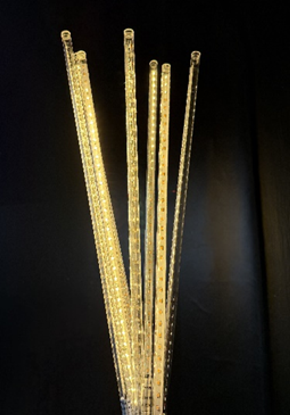 Гирлянда Тающие сосульки 10 шт., 24В, 10*0.5 м., теплый белый, черный провод, без блока питания, TeamProf (TPF-SF-24V-10*0,5С-B/WW)