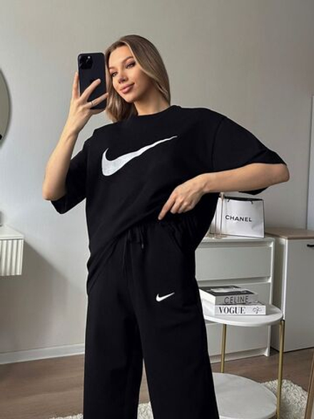 Спортивный костюм оверсайз женский с футболкой