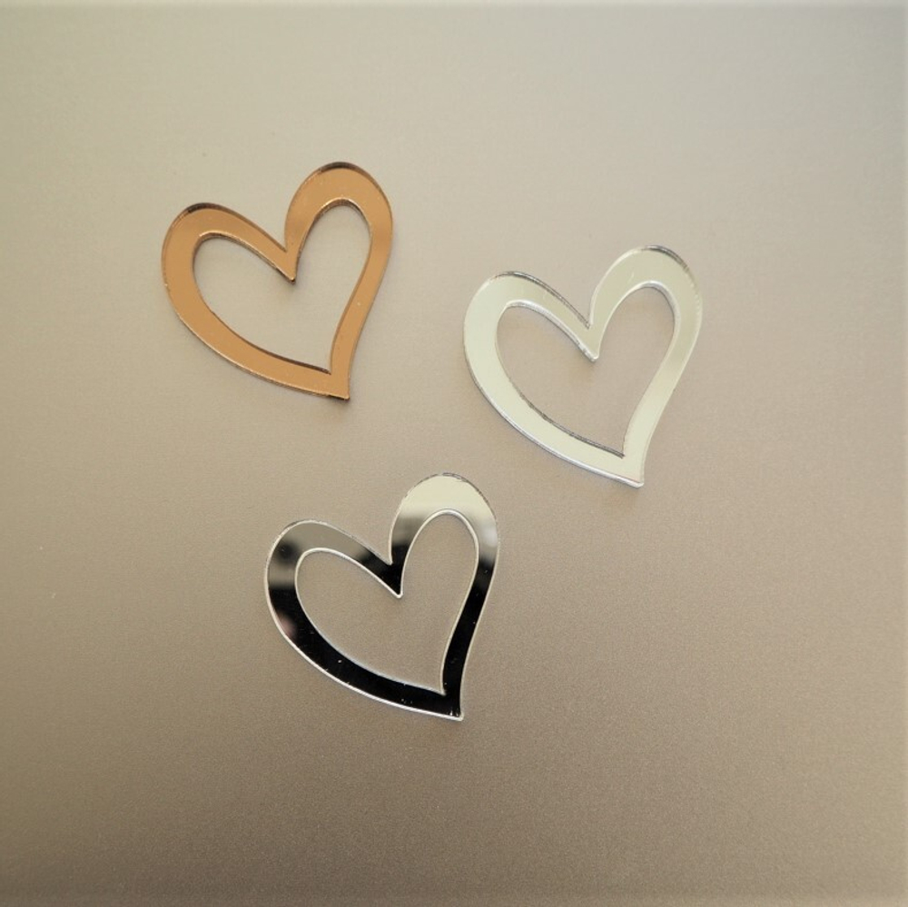 Бирка / Сердце 4,5см, серебро