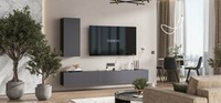 ТВ Тумба BOSS LINE 100 Оникс серый, Графит софт