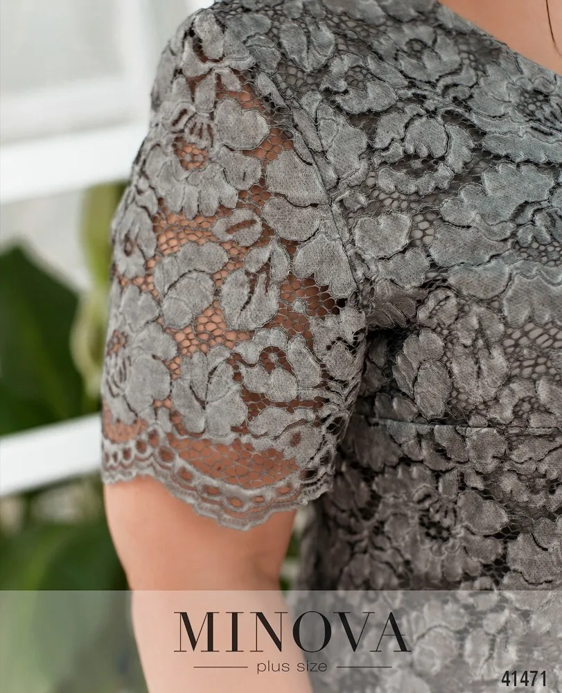 Платье 159-серый Minova