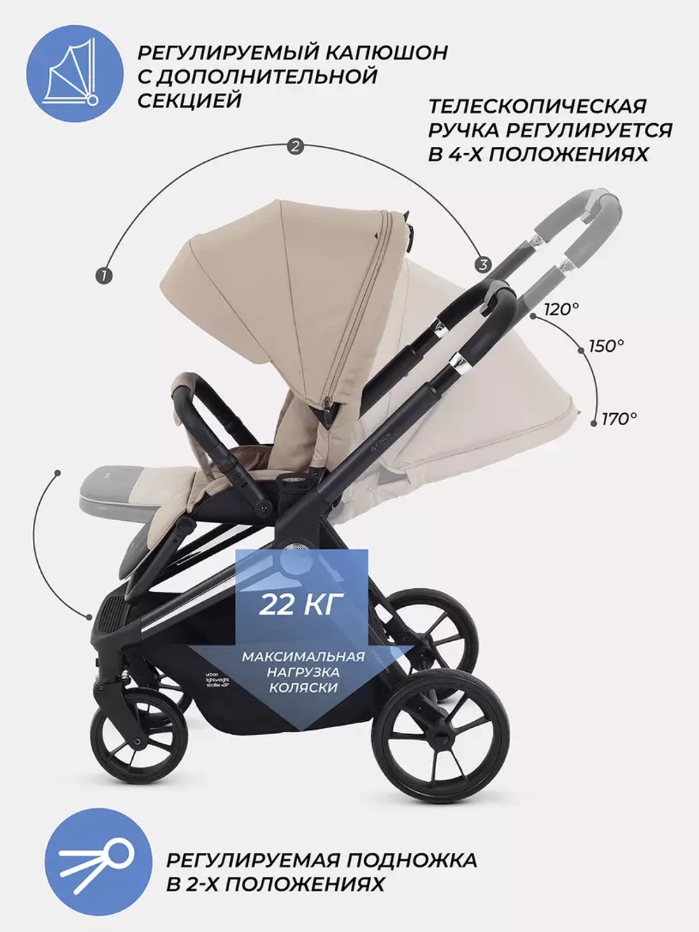 Коляска детская MOWBaby "FINCH" MB105
