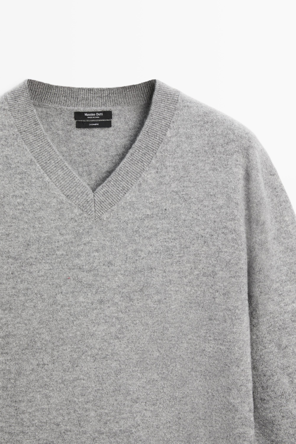 Massimo Dutti Свитер из 100% кашемира, пестро-серый