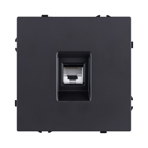 Розетка Ethernet RJ45 Cat.6, черный матовый Kollinger Eclipse EC-017BK