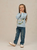 Джемпер вязаный для девочки с вышивкой