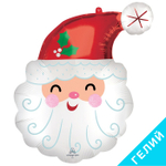 Фигура Санта улыбающийся сатин, с гелием #43342-HF3