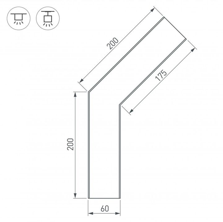 Коннектор угловой Arlight SL-Line-6070-135 030138