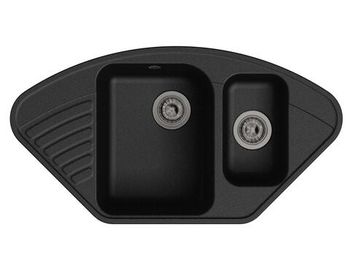 GranFest QUARZ (ECO-14) Мойка  угл.1,5 чаш. 930*500 (черный) арт.GF-Z--
