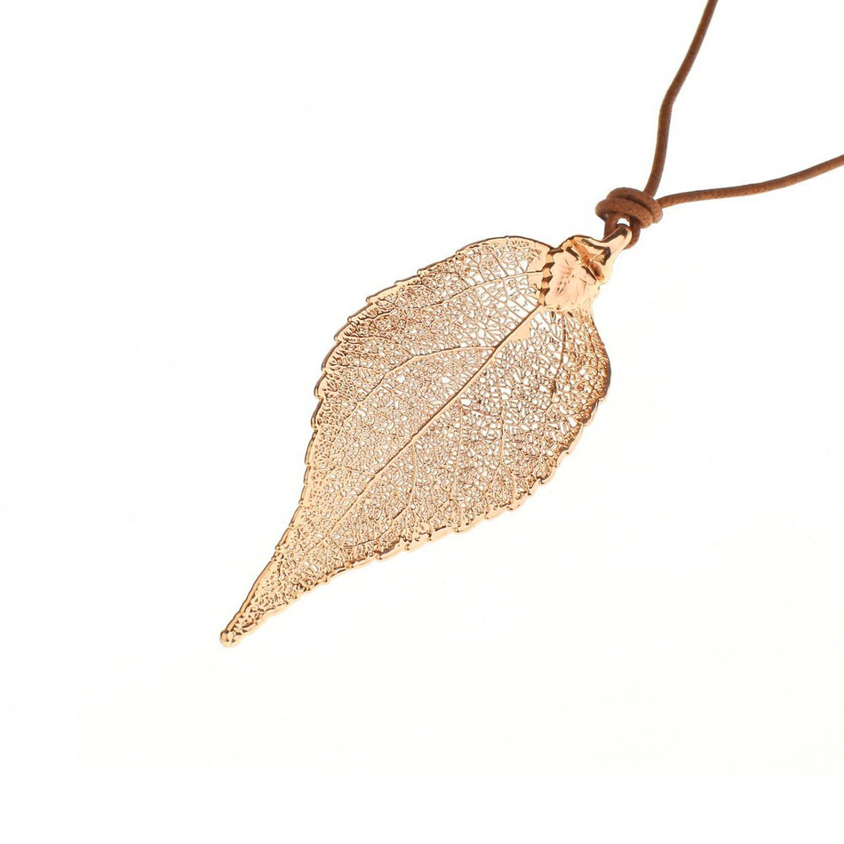 Колье лист Ester Bijoux Вишня LF31A-RG BR