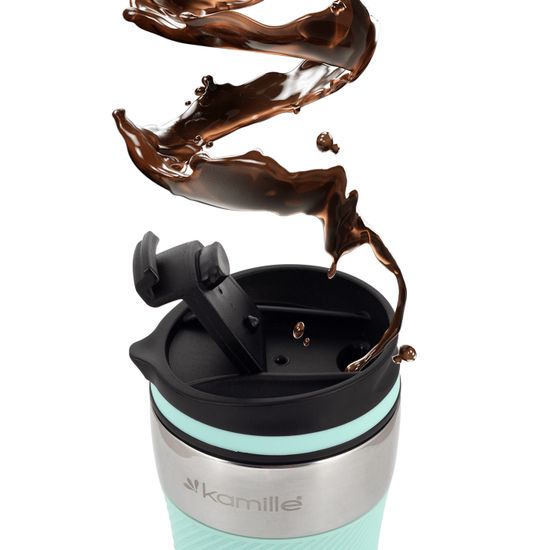 Термокружка 260 мл. из нержавеющей стали Kamille KM 2154 с TPR накладкой