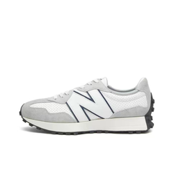 alt="New Balance 327 Brighton Grey Navy MS327NH серо-синие ретро-кроссовки вид сбоку на белом фоне"