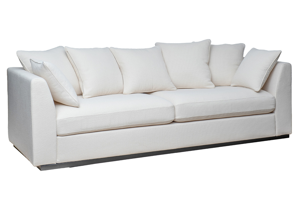 Диван Garda Decor Роберто (Roberto) трехместный, рогожка кремовый BOTEGA-SVBEG 250*100*90 см