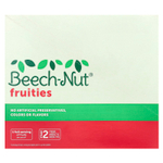Beech-Nut, фрукты, для детей от 6 месяцев, яблоко, персик и клубника, 12 паучей по 99 г (3,5 унции)