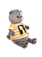 Мягкая игрушка Кот Басик в футболке "Гусик" 22 см Ks22-292