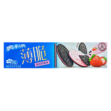 Печенье OREO Thin Crisp Sweet and Sour Strawberry со вкусом кисло-сладкой клубники, 95 г (Китай)