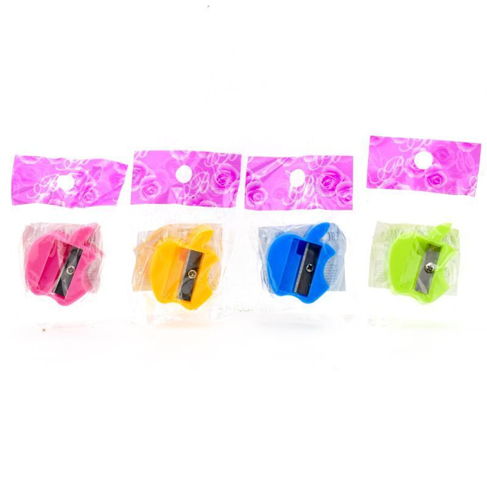 Точилка яблоко, 4 цвета микс