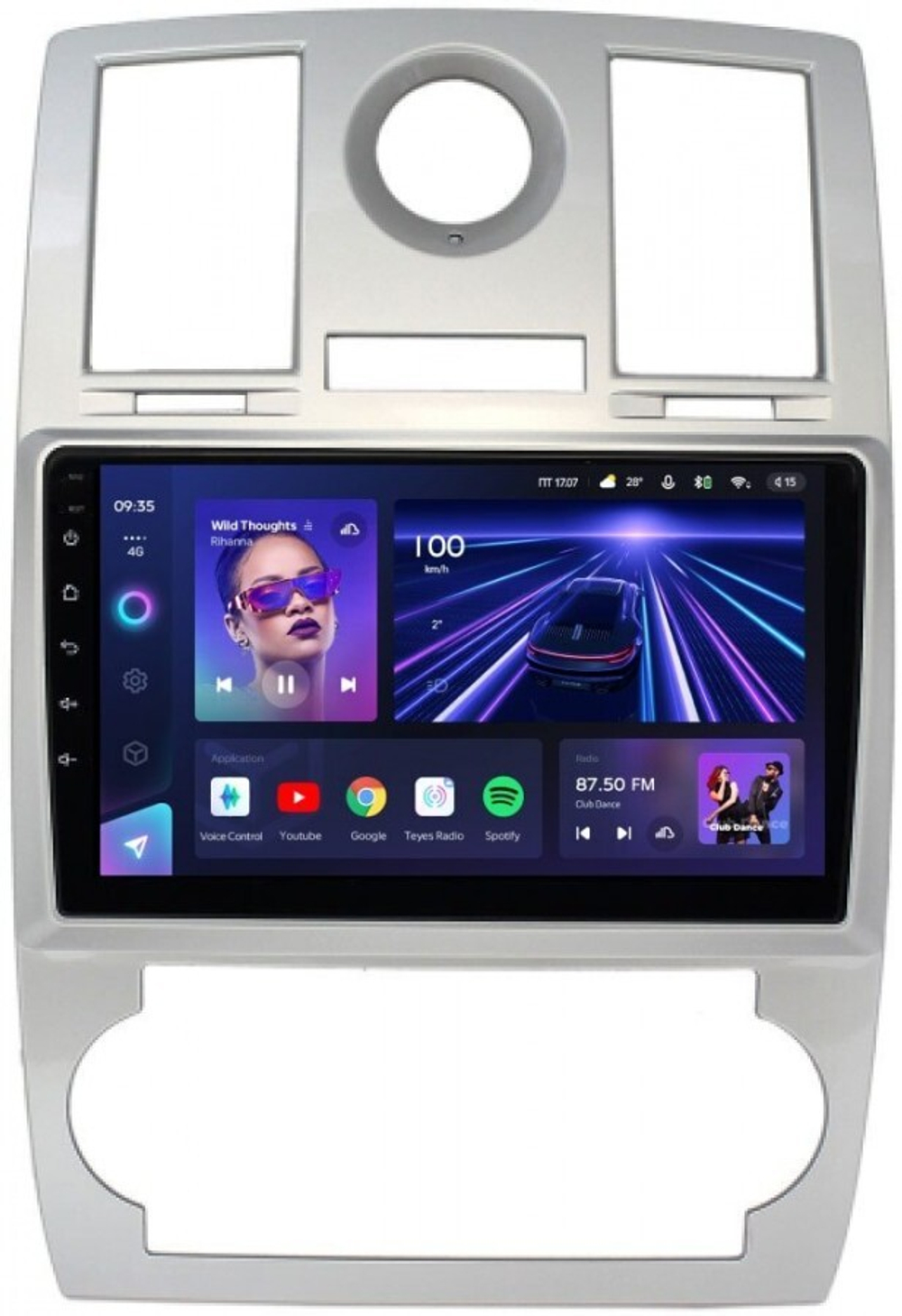 Магнитола для Chrysler 300C 2004-2007 (дорестайл) - Teyes CC3 Android 10, ТОП процессор, 4/32 Гб, CarPlay, SIM-слот